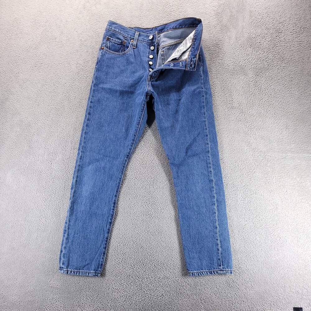 Levi's Jeans Womens 28 Blue 501 S Skinny Medium Wash Button Fly Denim